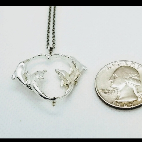 NF * Necklace Jumping Dolphin Pendant - Picture 2 of 3